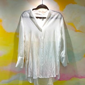 HELMUT LANG WHITE BUTTON TOP
